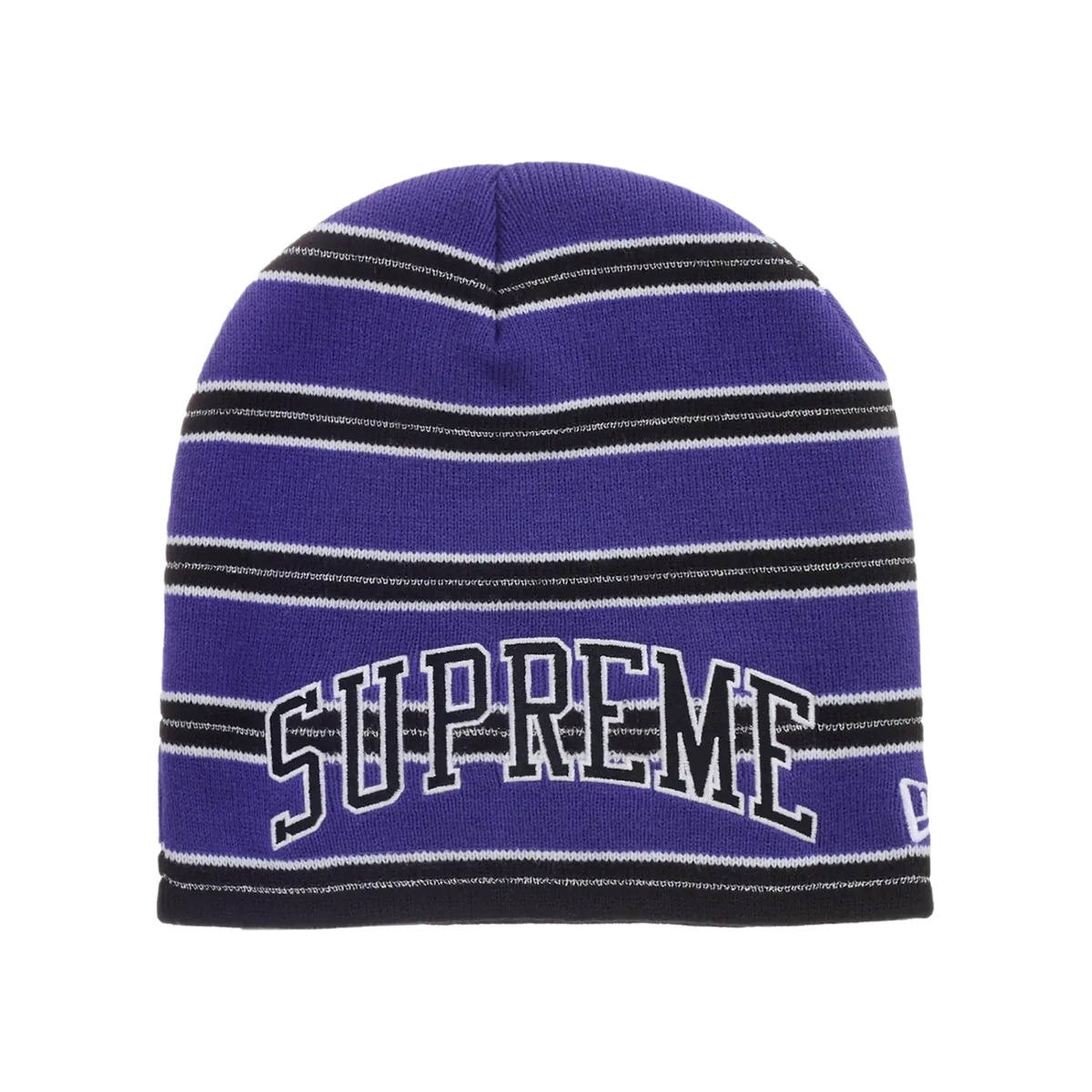 Supreme New Era Stripe Beanie Royal